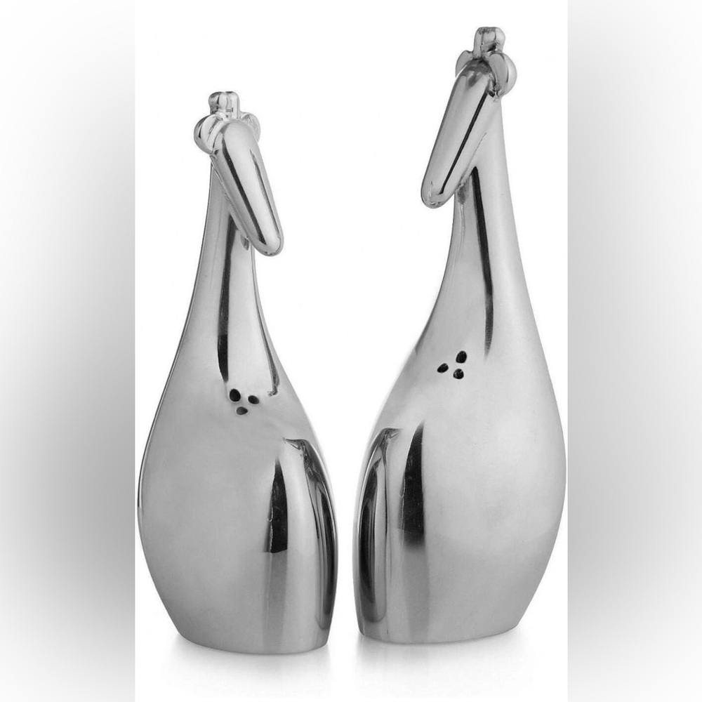 Nambe Silver Salt and Pepper Shakers